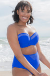 Купить купальный топ-бандо ярко-синего цвета CS001307 Sheer Class от Curvy Kate